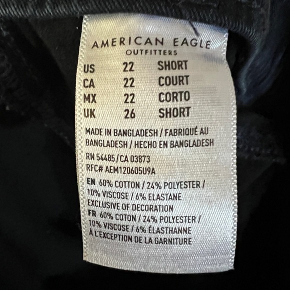 American Eagle Plus Size 22 Short Pull On Jegging, Dark Wash - Picture 5 of 5